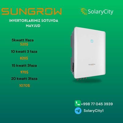 sungrow inverter quyosh panel uchun