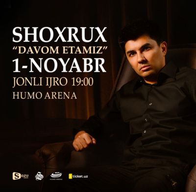 Shoxrux rep konsertiga bilet