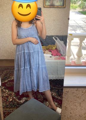 Голубой платье