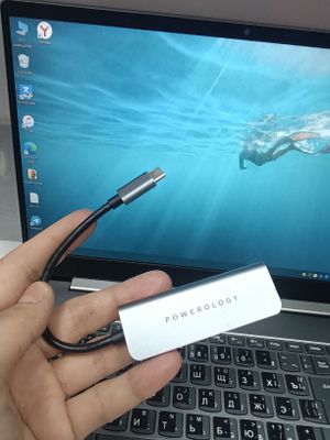 usb hub powerlogy type-c hdmi usb A юсб хаб