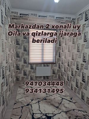 2 xonali uy oila va talabalarga ijaraga beriladi