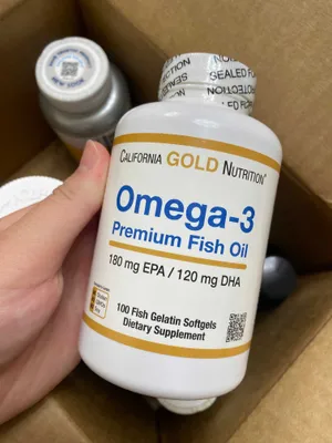 Omega-3/омега-3, рыбий жир премиального качества. (100 капсул)