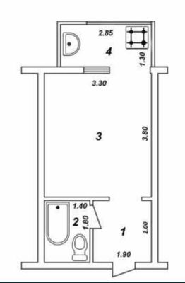 1-хона 1-кават Корасу-6 обл.ГАИ. 22м². Малосемейка.