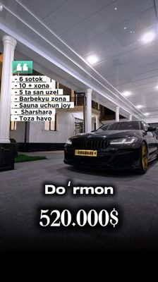 Do’rmon 6 sotok Yevro Uy