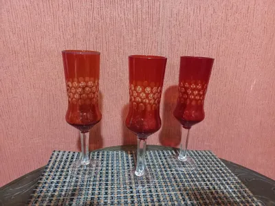 Редкие бокалы Богемия, винтаж советской эпохи,см.все фото