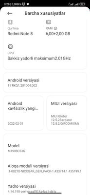 Redmi note 8 izlaganlar uchun