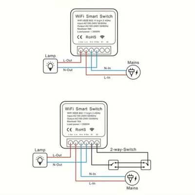 Реле от 100v до 240v с WiFi моделём.