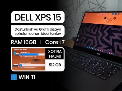 DELL XPA 15 Core i7 Win11 Sumka sovg'aga