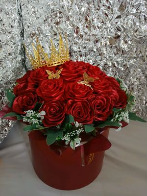 Красная Роза из ленты, Qizil atirgul Lentali