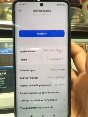 Redmi 14pro +5g 12/512