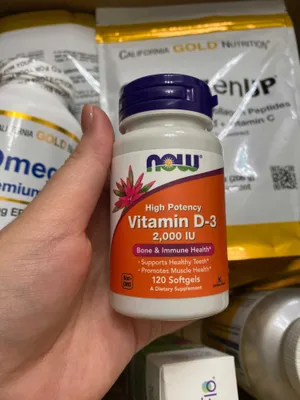 витамин D3, высокоактивный, 2000 МЕ, 120 капсул Vitamin D-3