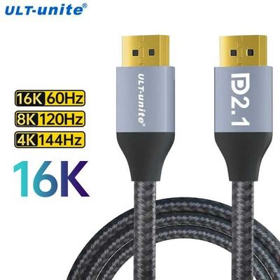 16K Kabel 80Gbps Displayport Cable for Projector Gaming Monitor