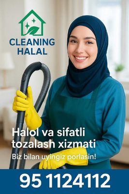 CLEANING HALAL Halol va sifatli tozalash xizmati.