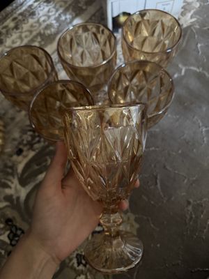 Фужеры стеклянные и