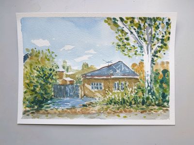 пейзаж акварелью