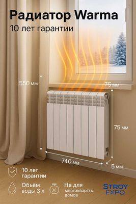 Radiator otopleniya batareya! Bimetall Alyumin! Радиаторы