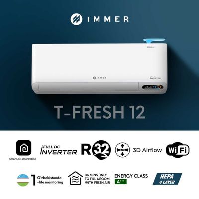 Кондиционер Immer 12 T-Fresh с очисткой воздуха WI-FI управление.