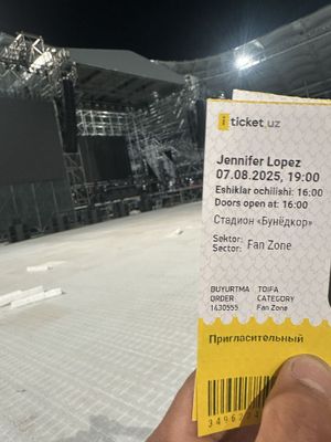 Jennifer lopez konsert Fan zone 4 ta bilet
