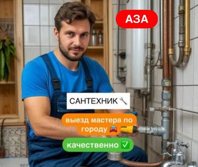 Сантехник. Прочистка канализации, Устранение засоров. По городу 24/7.