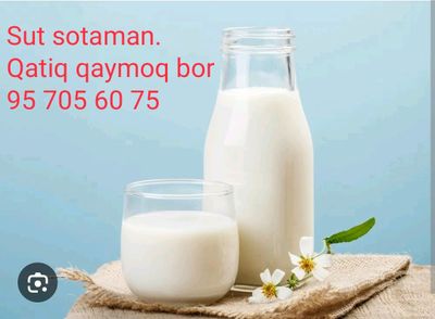 yangi sogʻilgan sut bor