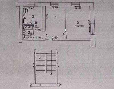 БУЗ-2 под офис магазин 2-комн 1/4 36 м² кирпич евроремонт фасад 9 м