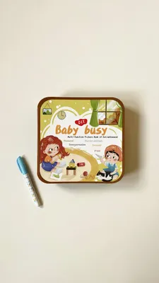 Baby busy — книга с липучками и водной раскраской
