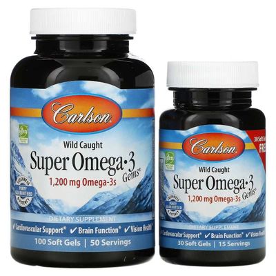 карлсон супер омега-3 1200 мг, Carlson super omega-3 1200mg.