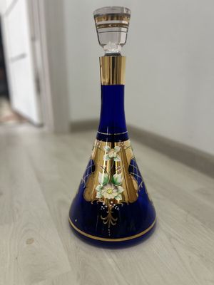Графин богемский. В наборе 6 бокала