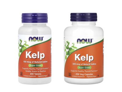 NOW Foods, Kelp бурые водоросли Йод 150 и 325 мкг, 200 и 250 таблеток