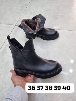 Продаются зимние кожаные ботинки 38 размера