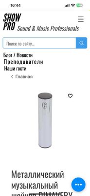 Металлический музыкальный шейкер
