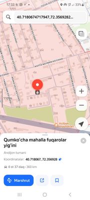 Асл шашлик оркаси,Курилиш тугалланмаган ер