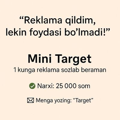 targetolog xizmati kerakmi