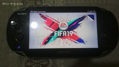 Click! Fifa19. PS ViTA 16Гб Прошитая, 10 Игр записано на флешку