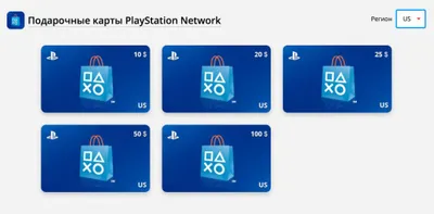 Карта пополнения PSN баланса PlayStation Store USA/UK
