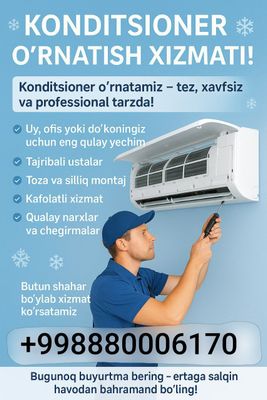 Konditsioner qo'yib beramiz
