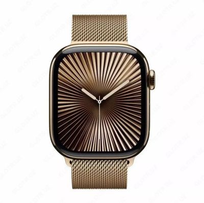 Apple Watch Series 10 46mm Titanium Case Gold Milanese Loop 2024