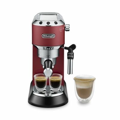 Рожковая кофеварка DeLonghi Dedica EC685. R EX:4 (Цвет: Красный)