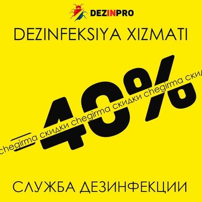 Dezinfeksiya Дезинфекция tarakan klop klapa burga chivin pashsha клоп