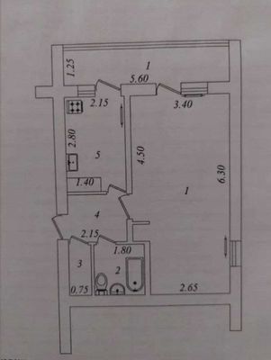 Продается 1в2/4/4 квартира. Ялангач.