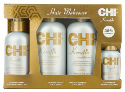 Набор Кератиновый CHI KERATIN (шампунь, кондиц, спрей, инфузия) USA