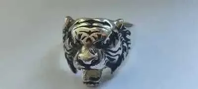 ТИГР кольцо серебряное разм.20