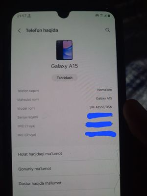 Samsung A 15 4g naxtga