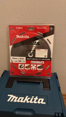 Пильный диск Makita D-65654 — 260×30 мм, 100 зубьев, для ALU, MDF, PVC