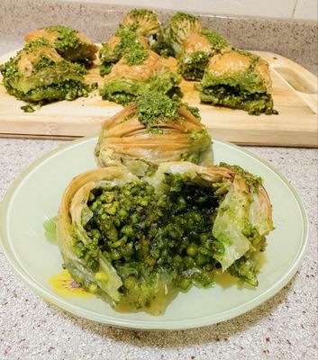 Turk pahlavasi,baklava,turk shirinlik,handom pistali,fis