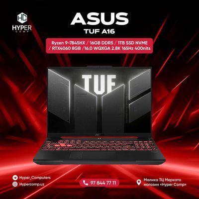 Ноутбук Asus TUF A16 R9-7845HX/DDR5 16/1T/RTX4060 8GB/16.0" IPS 165Hz