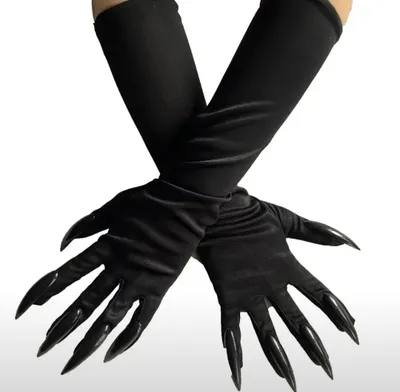 Карнавальные перчатки с когтями-длинными ногтями