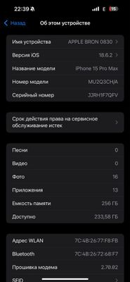 Iphone 15 pro max 256 variantga