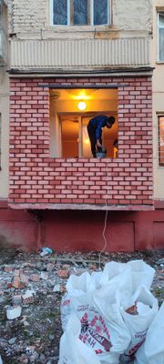 Balkonga gʻisht teramiz Kladka balkon Кирпичная кладка