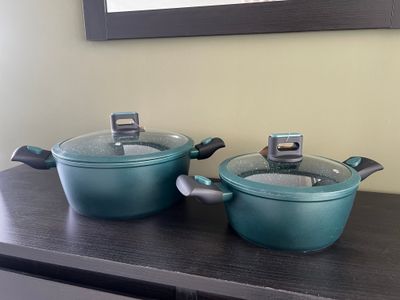 Кастрюля со съемными ручками и крышкой